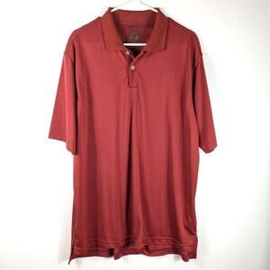 adidas Performance Polo Shirt XL Red Short Sleeve Moisture Wicking Mens Golf Top